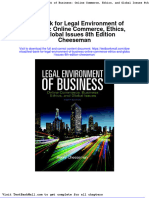 Full Download Test Bank For Legal Environment of Business Online Commerce Ethics and Global Issues 8th Edition Cheeseman PDF Full Chapter