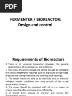 FERMENTOR AND BIOREACTOR Design and Control