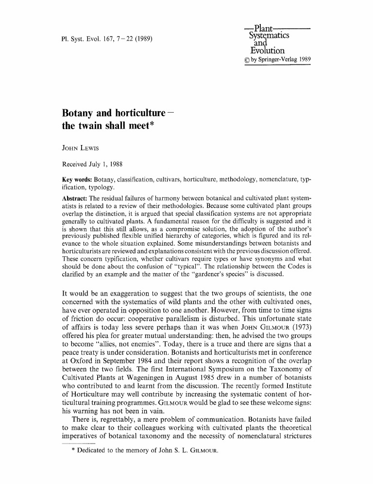 Botany and Horticulture | PDF | Social Science | Science & Mathematics