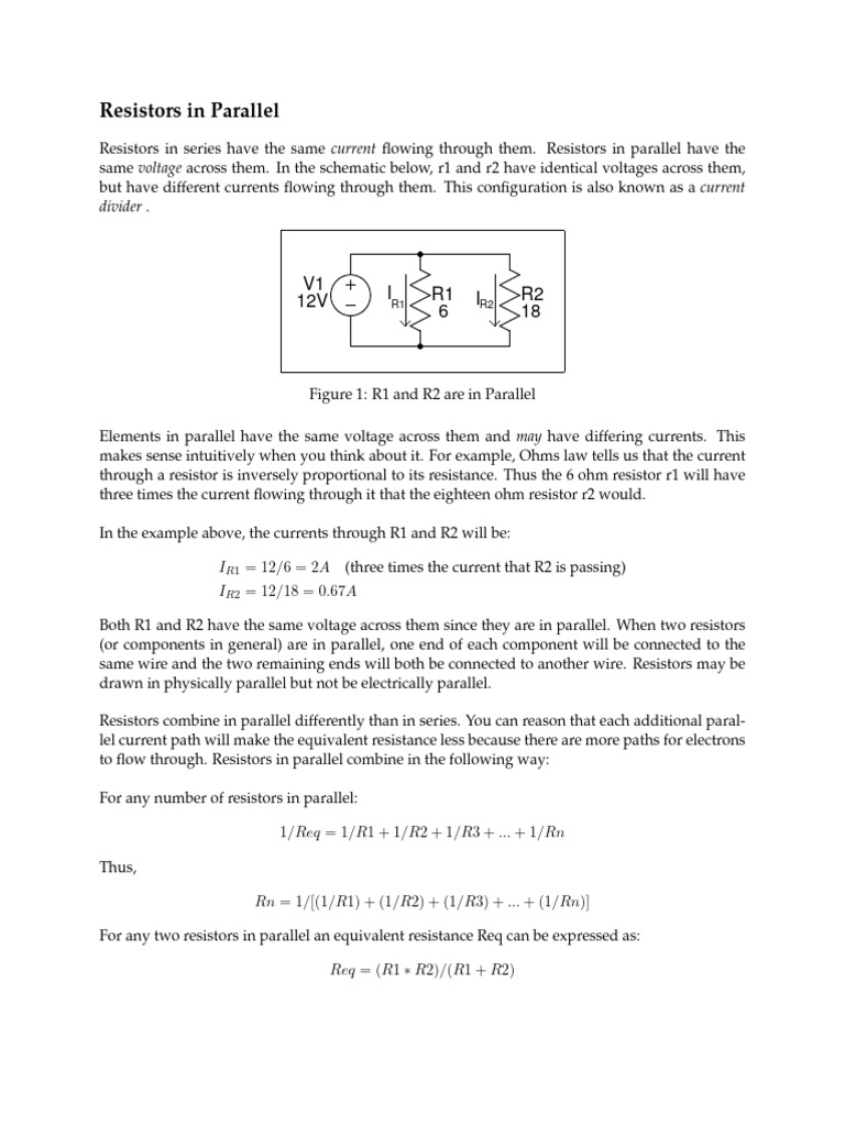 Resis in Par | PDF | Series And Parallel Circuits | Resistor