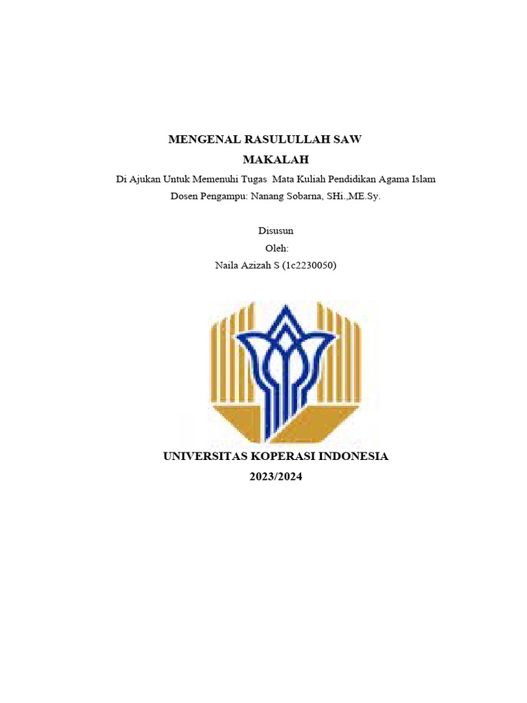 Mengenal Sejarah Rasulullah SAW | PDF