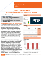 GIEWS Country Brief: The People's Democratic Republic of Algeria