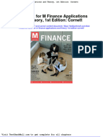 Full Download Test Bank For M Finance Applications and Theory 1st Edition Cornett PDF Full Chapter