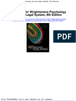 Full Download Test Bank For Wrightsmans Psychology and The Legal System 8th Edition PDF Full Chapter