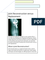 Joint Reconstruction Versus Replacement