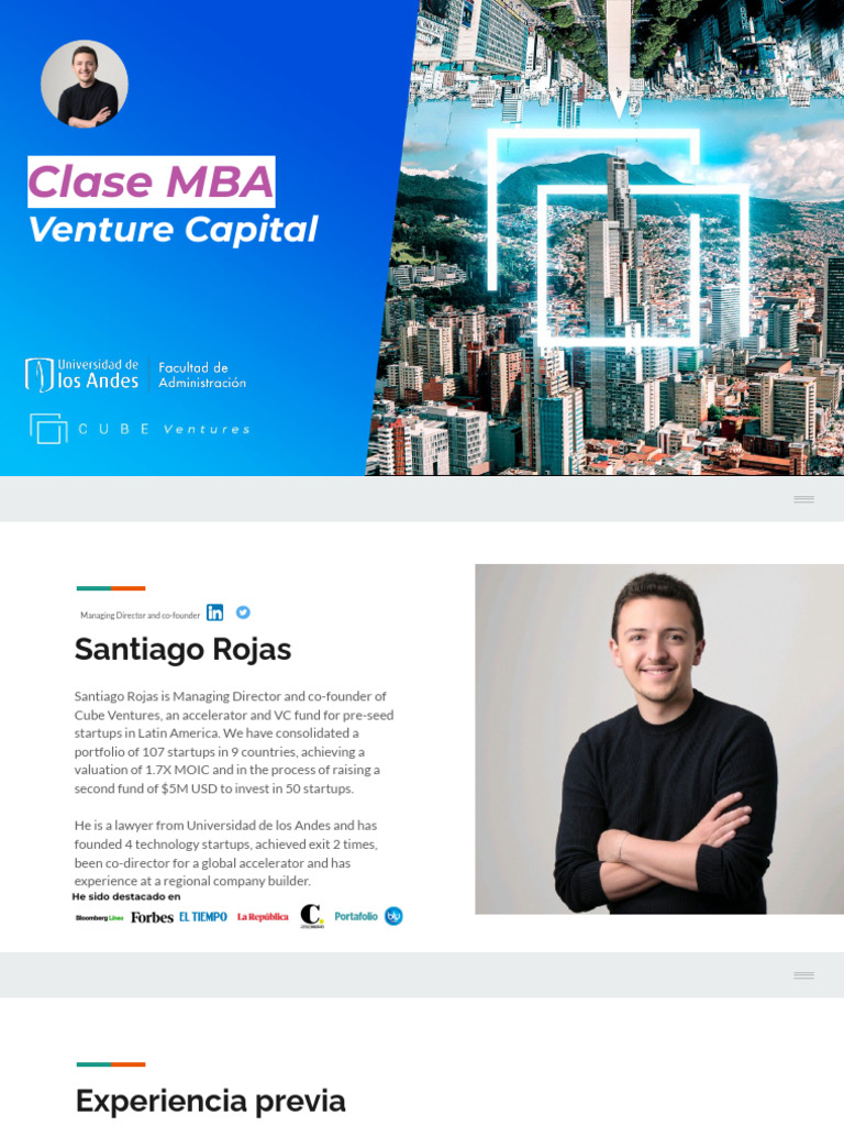 Cube Ventures: Aceleradora de Startups en LatAm | PDF | Capital de ...