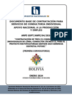 Documento Base de Contratación para Servicio de Consultoria Individual Apoyo Nacional A La Producción Y Empleo ANPE GDPT/ANPE/04/2024