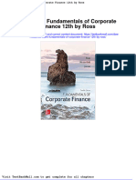 Full Download Test Bank Fundamentals of Corporate Finance 12th by Ross PDF Full Chapter