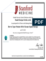 Stanfored Certificate Opiod Medication