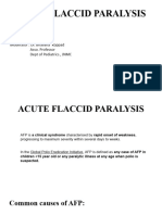 Acute Flaccid Paralysis: Moderator: Dr. Bhavana Koppad Asso. Professor Dept of Pediatrics, JNMC