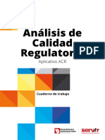 Analisis de La Calidad Regulatoria - Aplicativo Acr - Servir