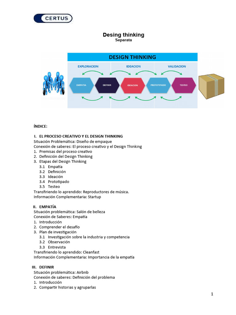 Fases del Design Thinking en Proyectos | PDF | El pensamiento de diseño ...