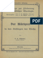 (Beiträge Zur Förderung Christlicher Theologie 19,3) Schlatter, Adolf - Der Märtyrer in Den Anfängen Der Kirche-Bertelsmann (1915)