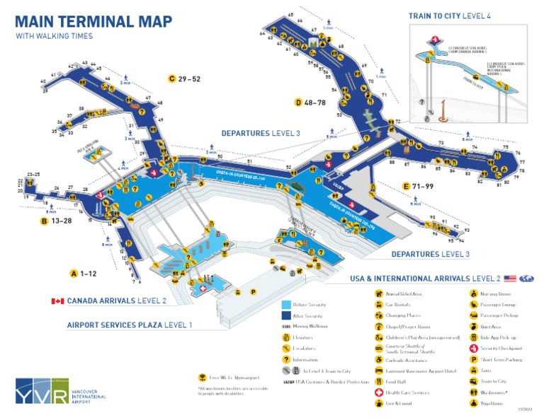 Vancouver Airport Terminal Map Guide | PDF