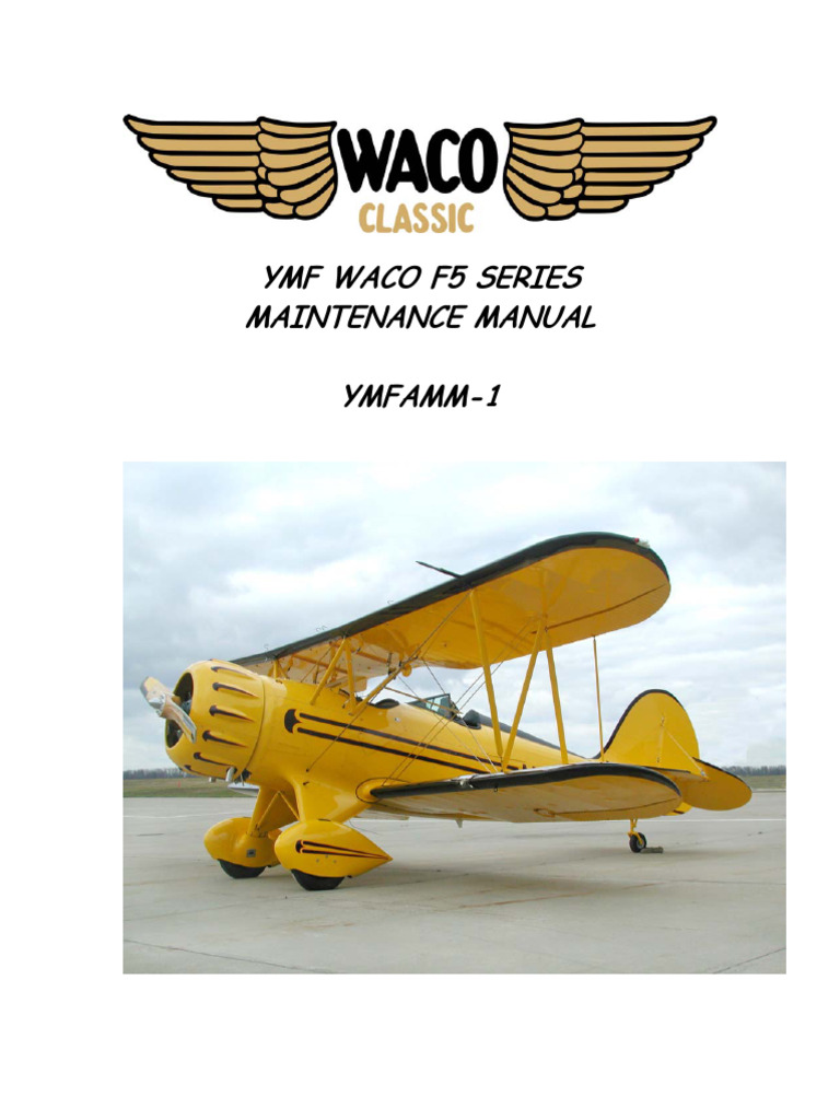 WACO F5 Series Maintenance Manual PDF Transport Manufactured Goods