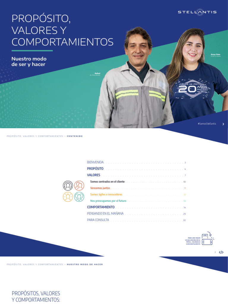 Valores y Propósito de Stellantis | PDF | Cliente | Aprendizaje