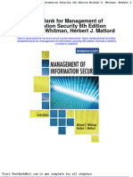 Full Download Test Bank For Management of Information Security 6th Edition Michael e Whitman Herbert J Mattord PDF Full Chapter
