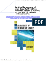 Test Bank For Management of Information Security 6th Edition Michael E. Whitman, Herbert J. Mattord, ISBN-10: 133740571X, ISBN-13: 9781337405713