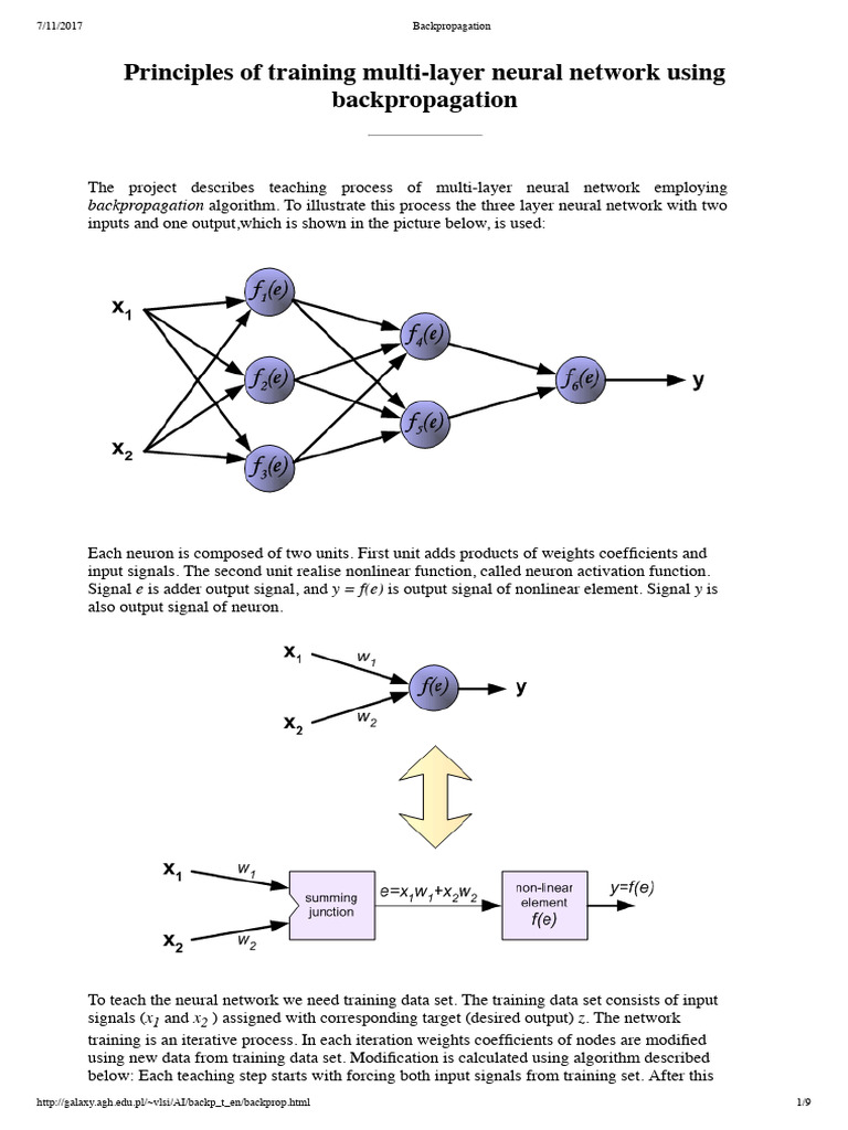 3 1 Backpropagation - Example | PDF | Artificial Neural Network | Computing