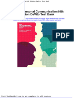 Full Download The Interpersonal Communication Book 14th Edition Devito Test Bank PDF Full Chapter