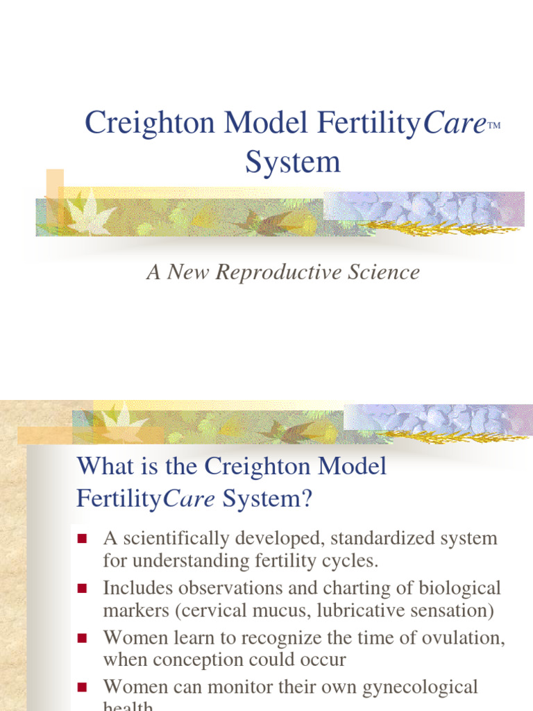 Creighton Model Fertility Care System 3 PDF Fertility Birth Control