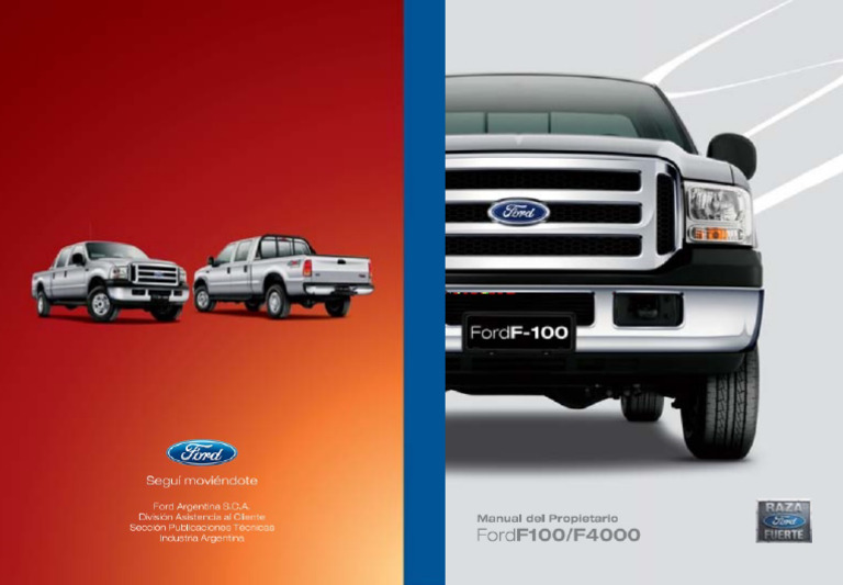 1972 FORD F100 OWNERS MANUAL PDF visual data 2