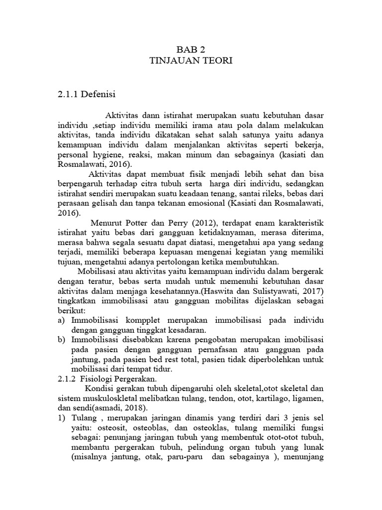 Gangguan Mobilitas Fisik dan Penatalaksanaannya | PDF | Kesehatan ...