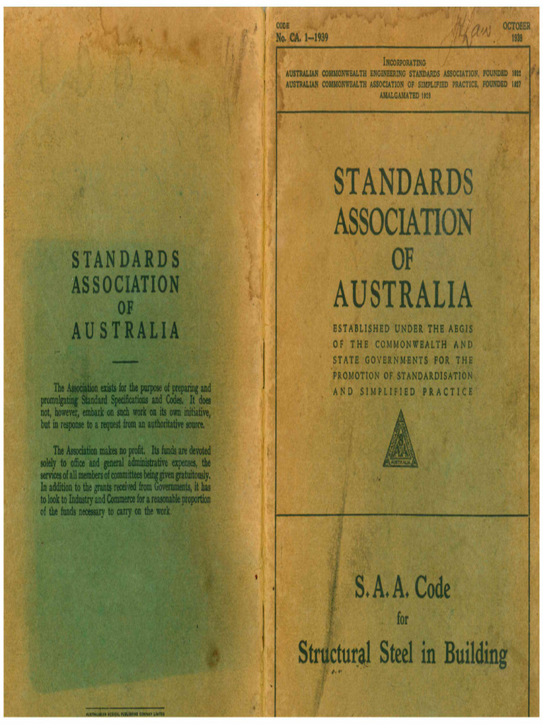 S.A.A. Code For Structural Steel in Buildings PDF