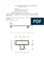 3 Questão: Na Viga Da Figura Pede-Se:: KN/CM 4, 1 KN/CM 8, 0