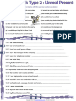 If Clauses Conditionals Type 2 Unreal Present Exercise Worksheet