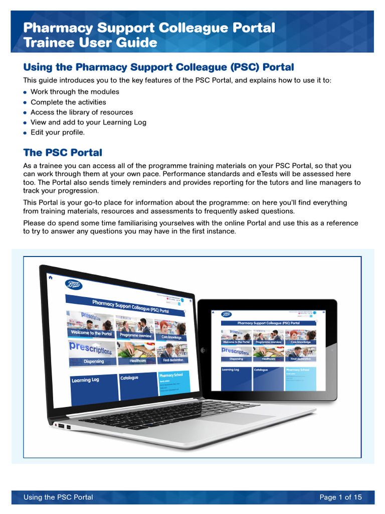 PSC Portal User Guide for Trainees | PDF | Password | Educational ...