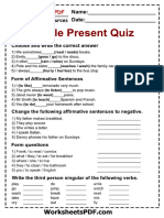 Simple Present Quiz