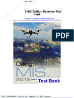 Full Download Using Mis 9th Edition Kroenke Test Bank PDF Full Chapter