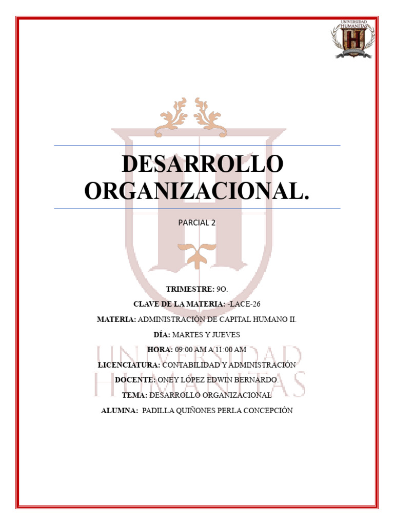 Desarrollo organizacional | PDF | Liderazgo | Evolución