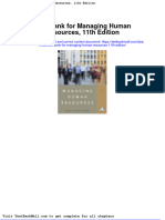 Full Download Test Bank For Managing Human Resources 11th Edition PDF Full Chapter