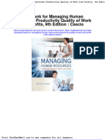 Full Download Test Bank For Managing Human Resources Productivity Quality of Work Life Profits 9th Edition Cascio PDF Full Chapter