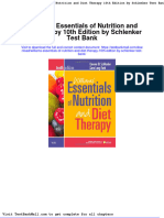 Full Download Williams Essentials of Nutrition and Diet Therapy 10th Edition by Schlenker Test Bank PDF Full Chapter