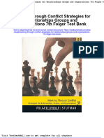 Full Download Working Through Conflict Strategies For Relationships Groups and Organizations 7th Folger Test Bank PDF Full Chapter