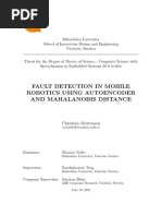 Fault Detection in Mobile Robotics Using Autoencoder and Mahalanobis Distance