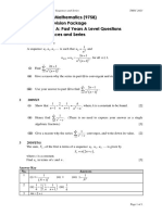 TMJC H2 - MYE - Revision Package - Section A Sequences and Series