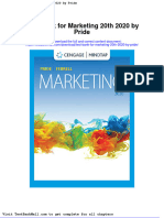 Full Download Test Bank For Marketing 20th 2020 by Pride PDF Full Chapter