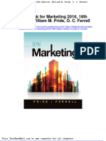Full Download Test Bank For Marketing 2016 18th Edition William M Pride o C Ferrell PDF Full Chapter