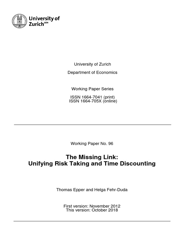 Missing Link | PDF | Risk | Risk Aversion