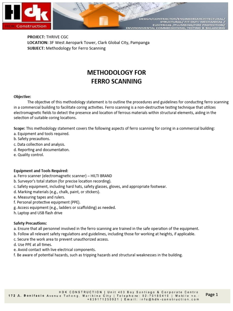 Ferro Scanning Methodology for Coring | PDF | Image Scanner | Personal ...