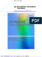 Full Download 2012 Dosage Calculations 9th Edition Test Bank PDF Full Chapter