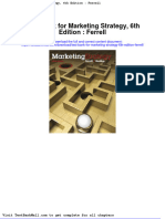 Full Download Test Bank For Marketing Strategy 6th Edition Ferrell PDF Full Chapter