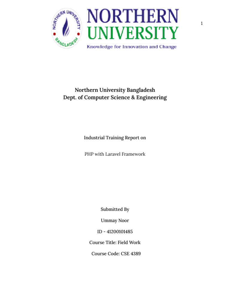 PHP with Laravel Training Report | PDF | Databases | Php