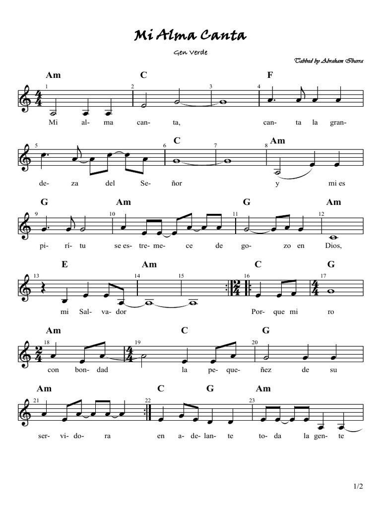 Mi Alma Canta Sencilla Pdf