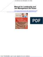 Full Download Solution Manual For Leadership and Nursing Care Management 5th Huber PDF Full Chapter