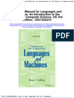 Solution Manual For Languages and Machines: An Introduction To The Theory of Computer Science, 3/E 3rd Edition: 0321322215